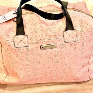 Juicy Couture Pink Embossed Tote Bag
